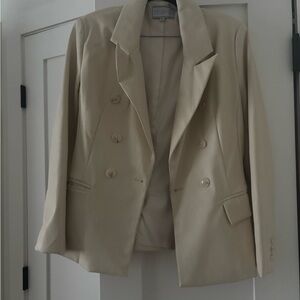 Elegant Tan Double-Breasted Blazer